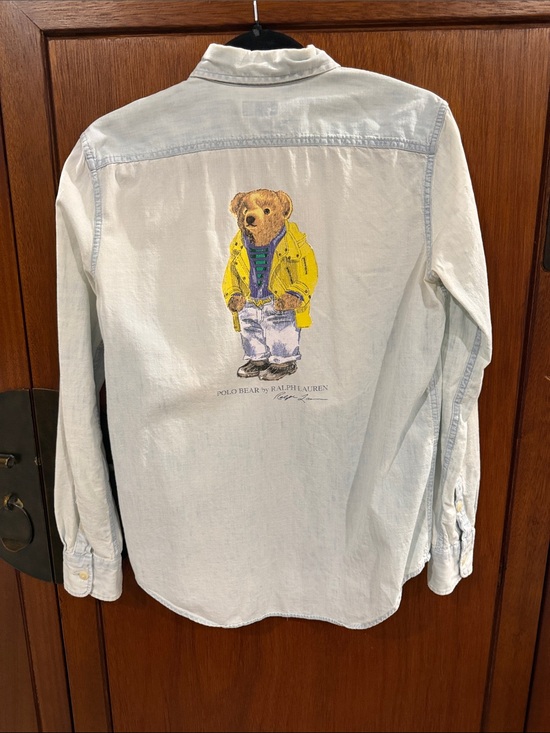 Ralph Lauren Tops - Ralph Lauren Relaxed Fit Womens Polo Bear Shirt Size Small